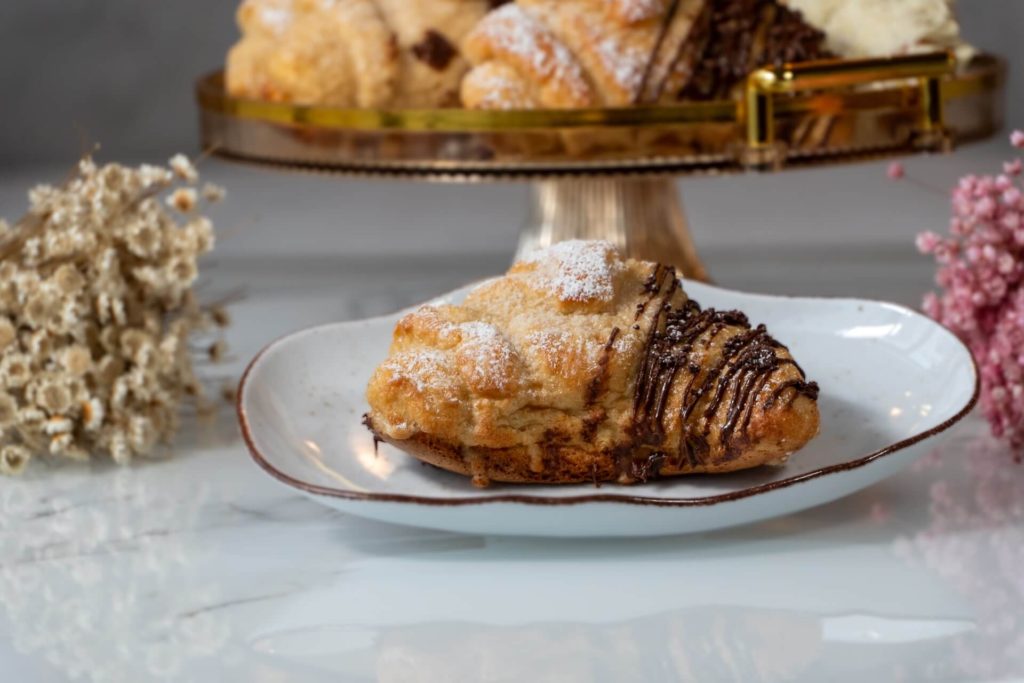 croissant with milk chocolate